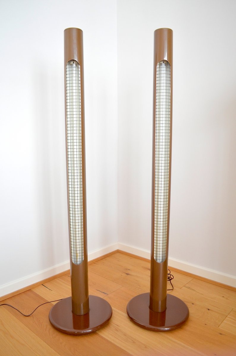 Pop Art Column Floor Lamps, 1970s, Set of 2 for sale at Pamono Pop Art Column Floor Lamps, 1970s, Set of 2 for sale at Pamono