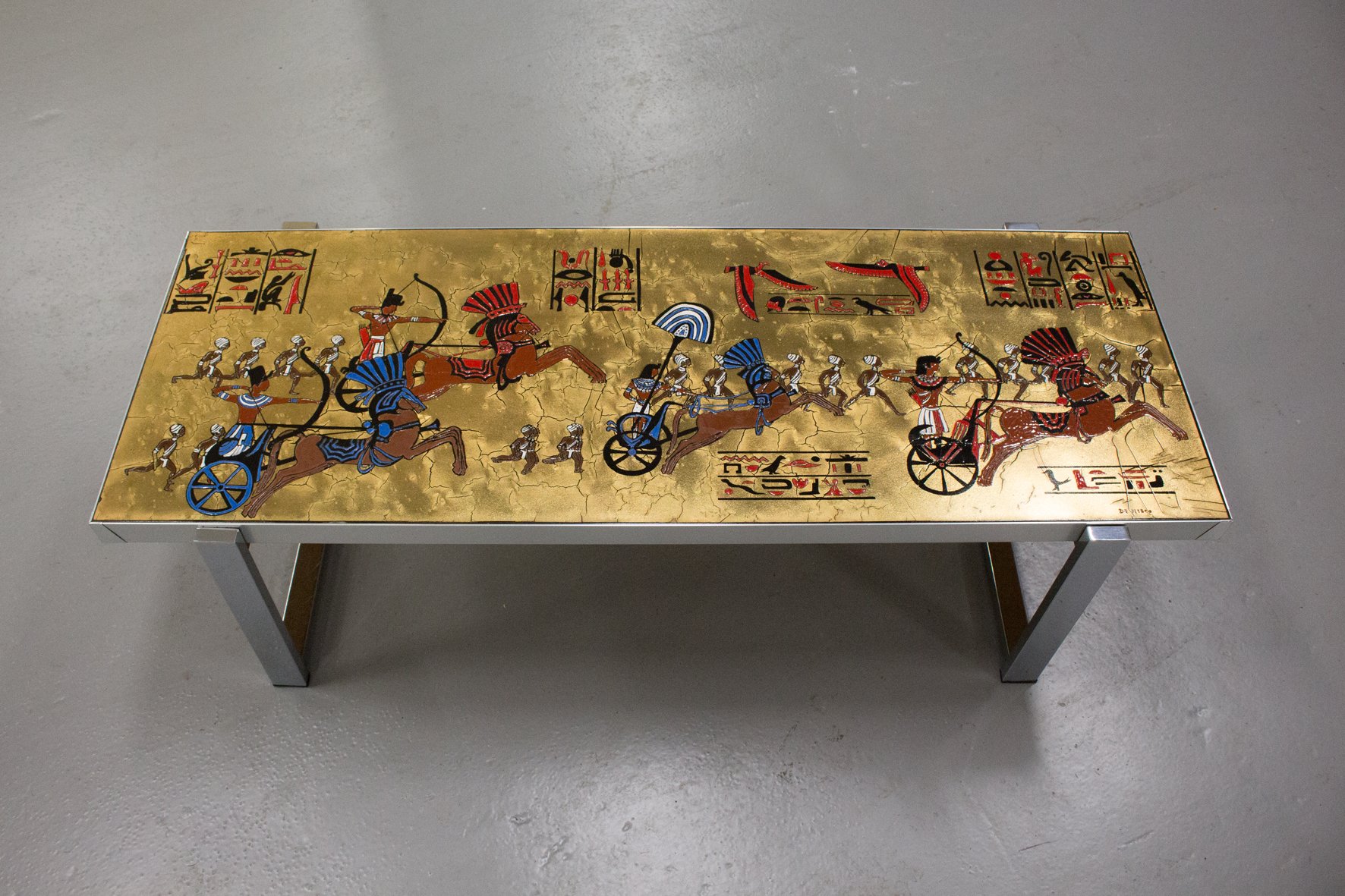 Egyptian Coffee Table Ideas Mid Century Egyptian Themed Coffee Table By De Nisco For At Pamono