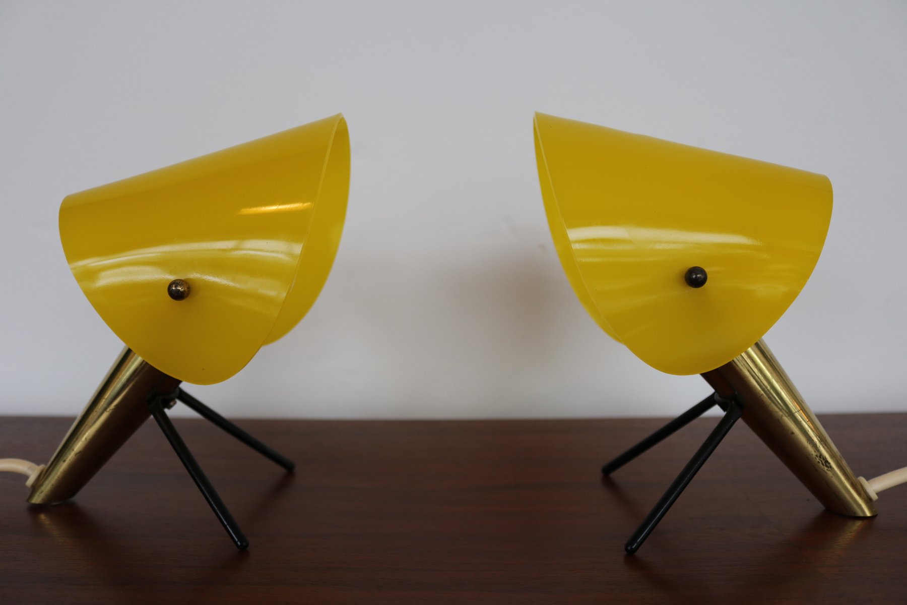 vintage lampen von ernest igl fuer hillebrand 1950er 2er set 1