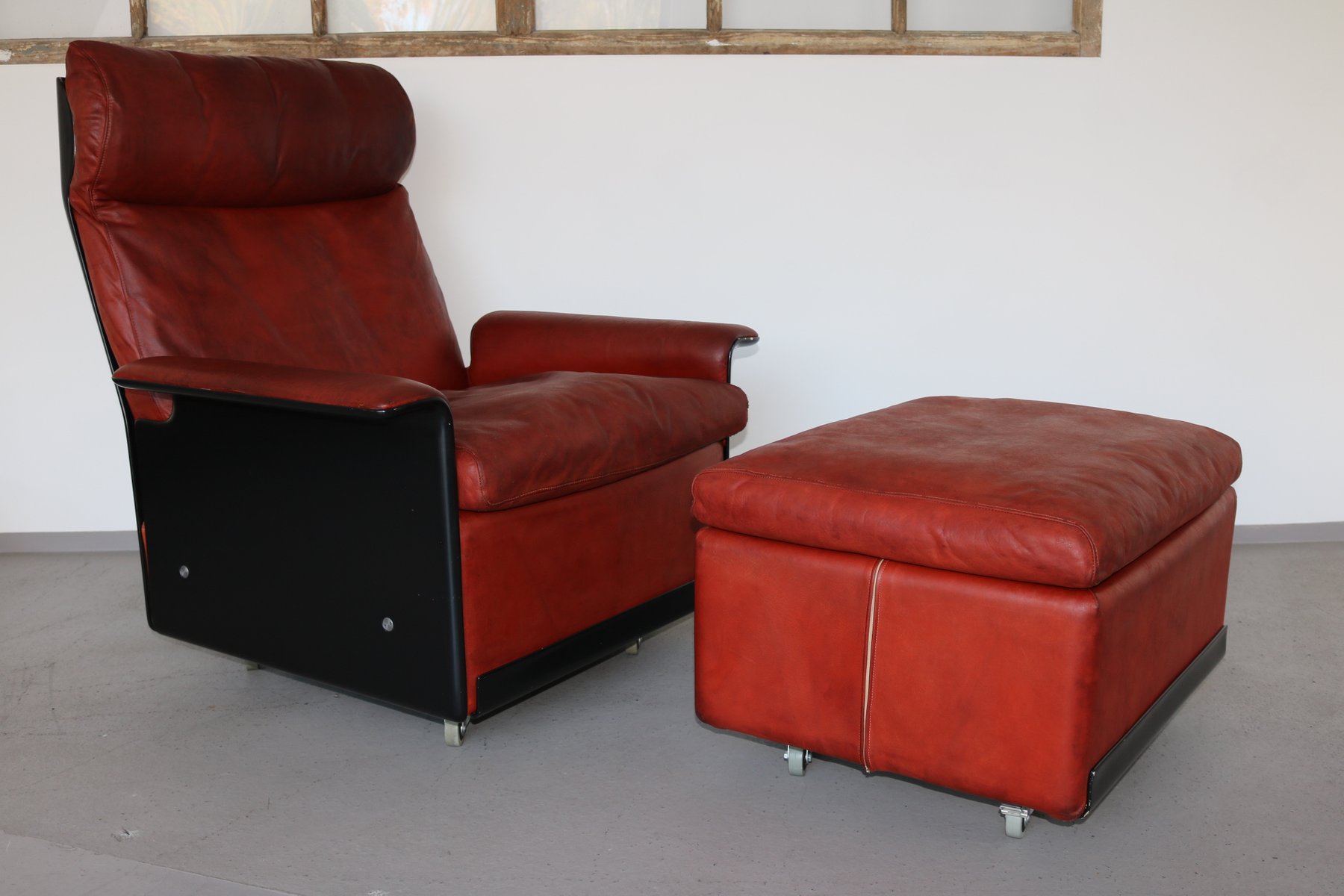620 Highback Leather Lounge Chair Ottoman By Ter Rams For 620 Highback Leather Lounge Chair Ottoman By Ter Rams For Vitsoe 1960s