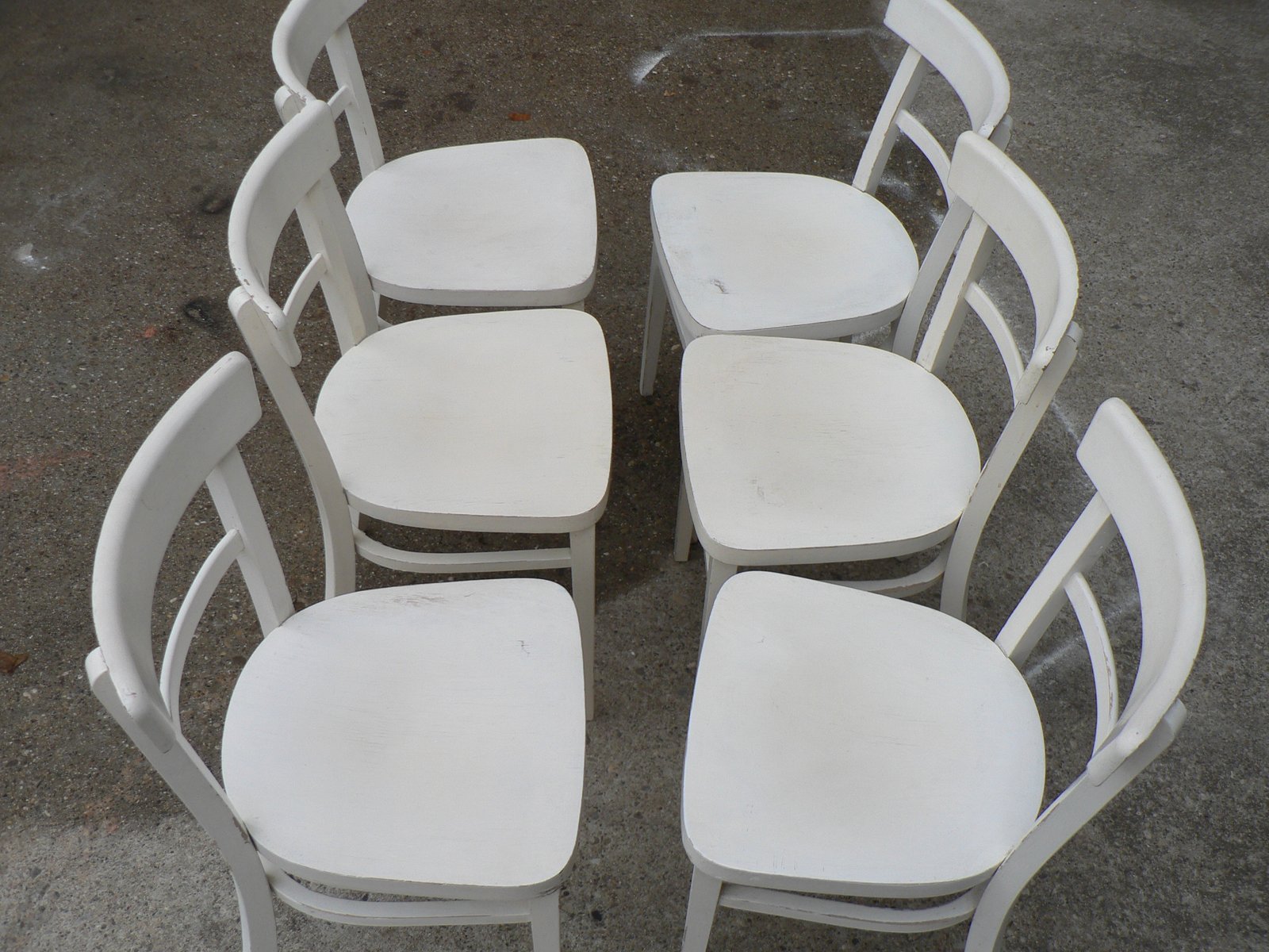 Vintage White Bistro Chairs Set Of 6 For At Pamono Per Set