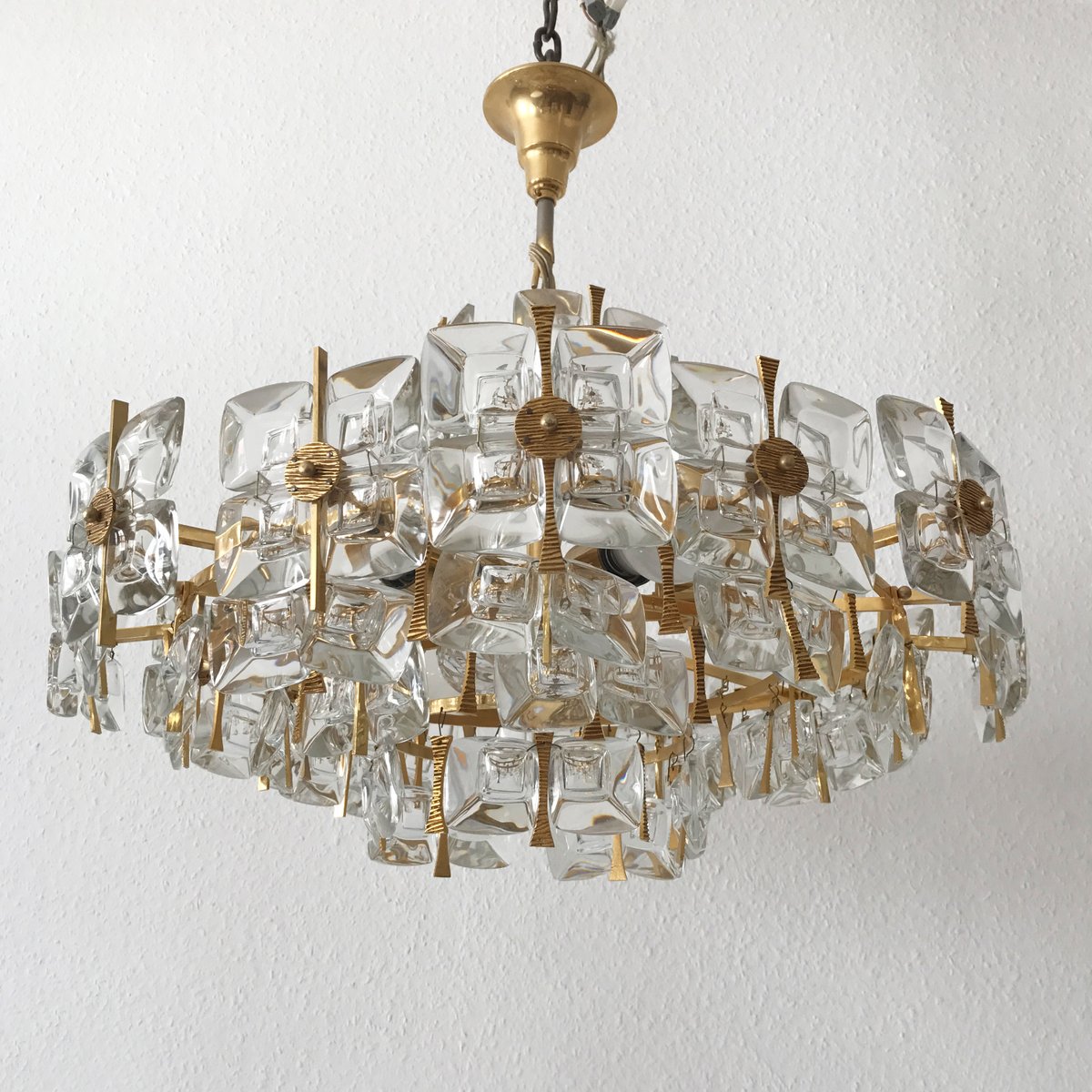Mid Century Crystal Glass Chandelier From Palwa 1960s For At Previous