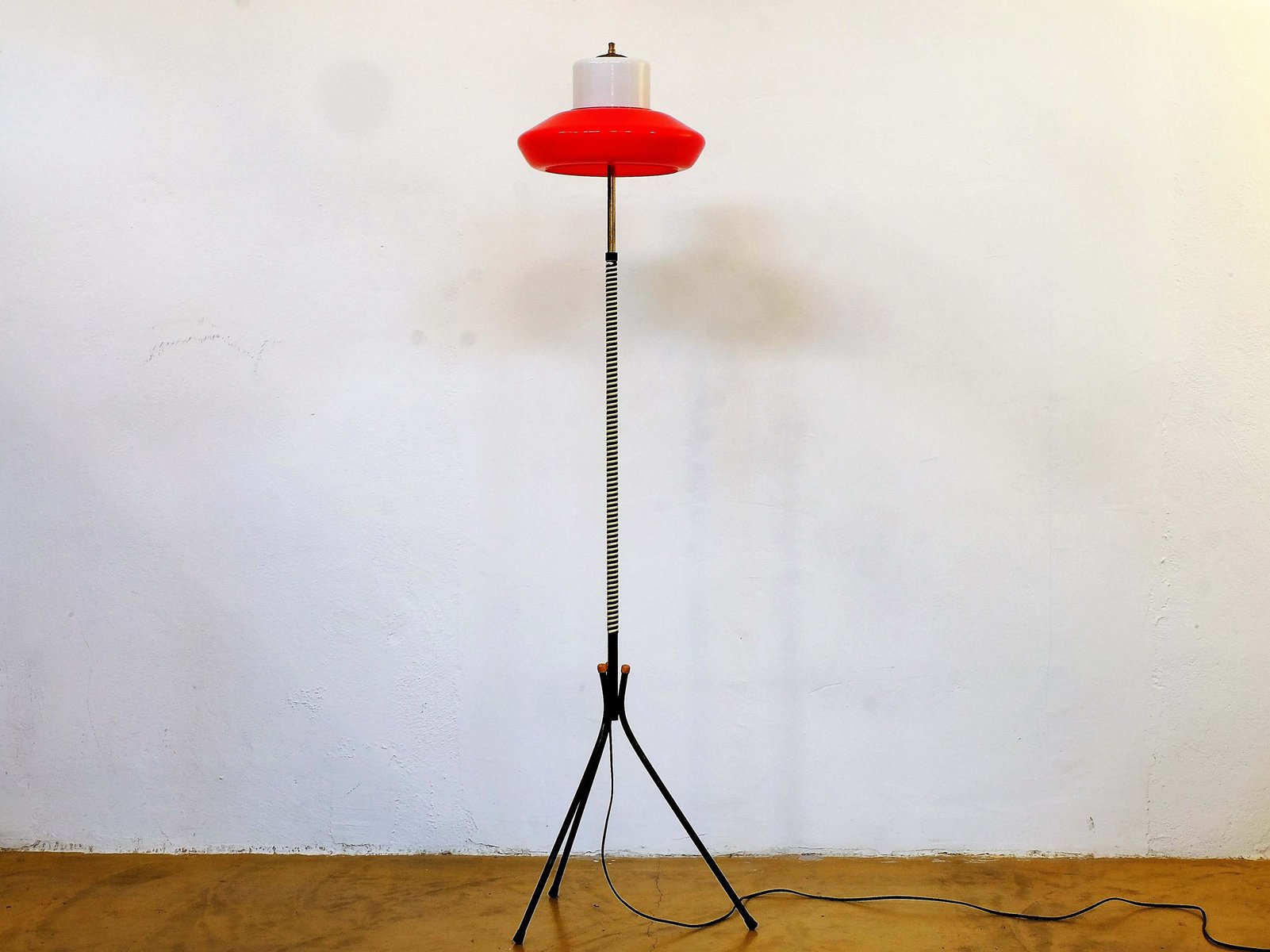 Red Tripod Floor Lamp Flooring Ideas And Inspiration Italian Mid Century Red And White Tripod Floor Lamp 1950s For