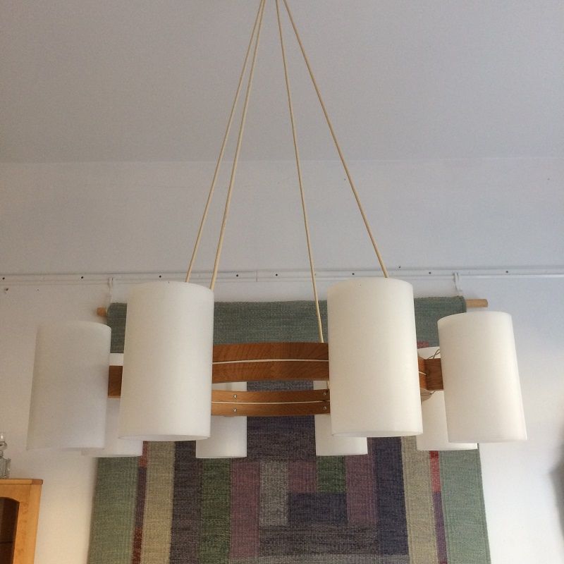 Vintage Swedish Ceiling Lamp By Uno Östen Kristiansson For Luxus