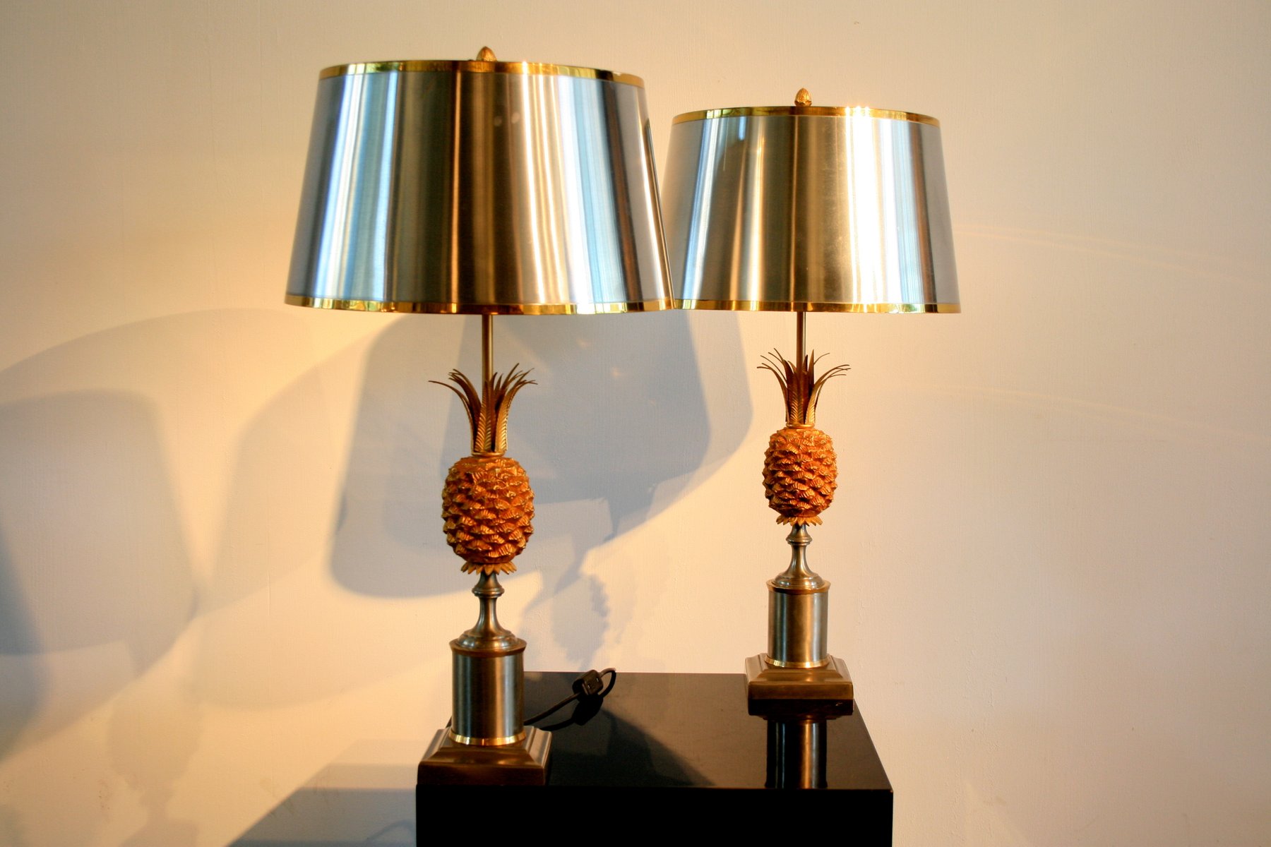 Pineapple Table Lamps For Maison Charles 1960s Set Of 2 Per Set