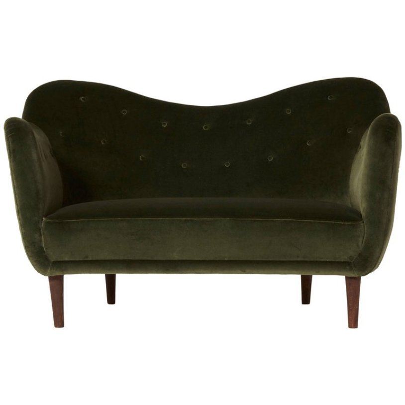 Mid Century Curved Bo64 Sofa By Finn Juhl For Bovirke At Pamono Mid Century Curved Bo64 Sofa By Finn Juhl For Bovirke