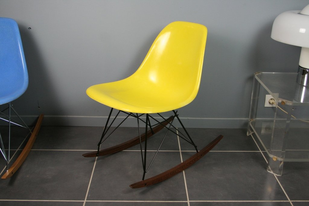Vintage Yellow Rocking Chair By Charles Ray Eames For Herman Vintage Yellow Rocking Chair By Charles Ray Eames For Herman Miller