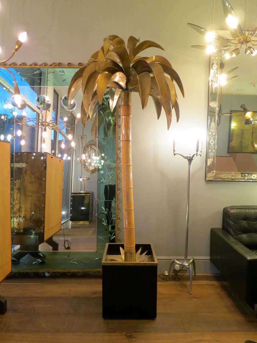 Palm Tree Floor Lamp by Maison Jansen, 1970s for sale at Pamono Palm Tree Floor Lamp by Maison Jansen, 1970s for sale at Pamono