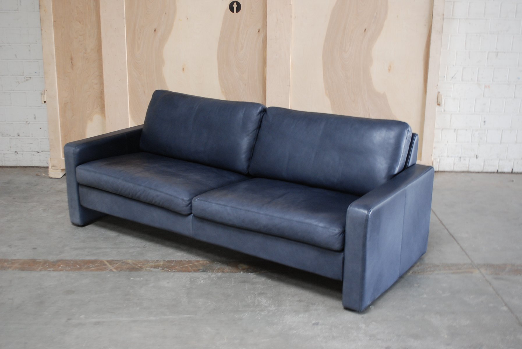 Vintage Conseta Sofa aus Blauem Leder von Cor bei Pamono kaufen