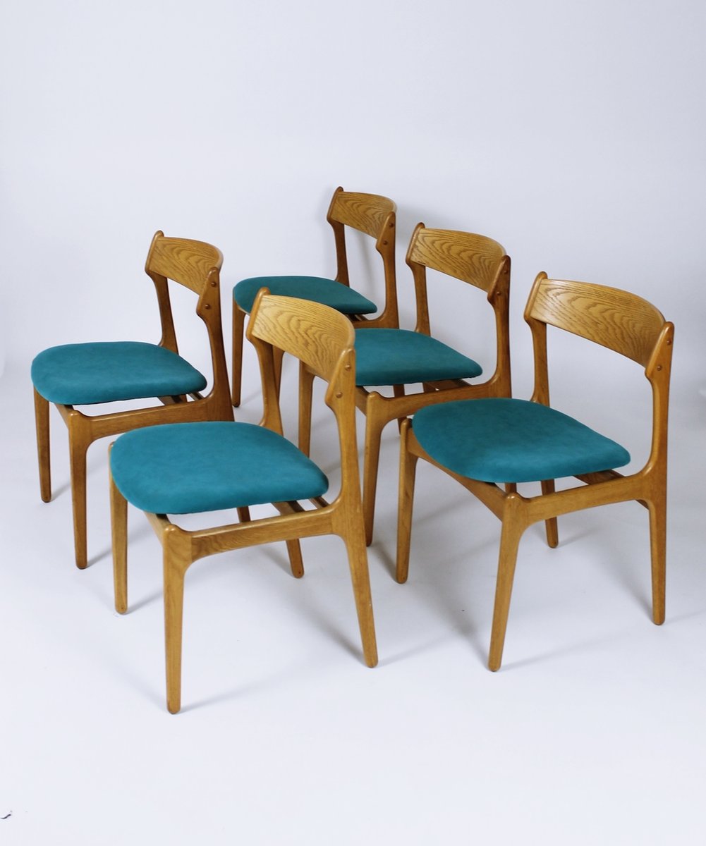 Model 49 Dining Chairs by Erik Buch for O D M¸bler Set of 5 for