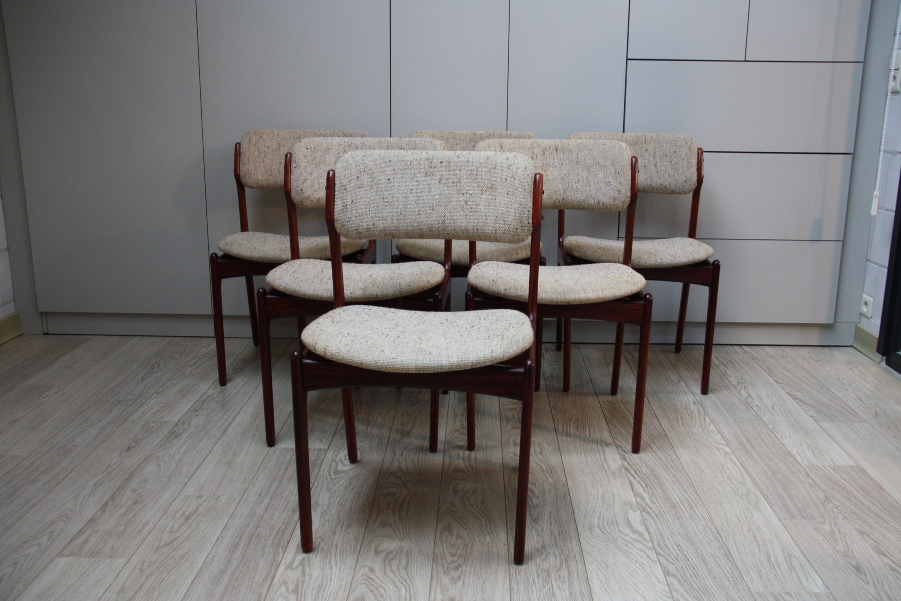 Model 49 Dining Chairs in Rosewood by Erik Buch for O D M¸bler