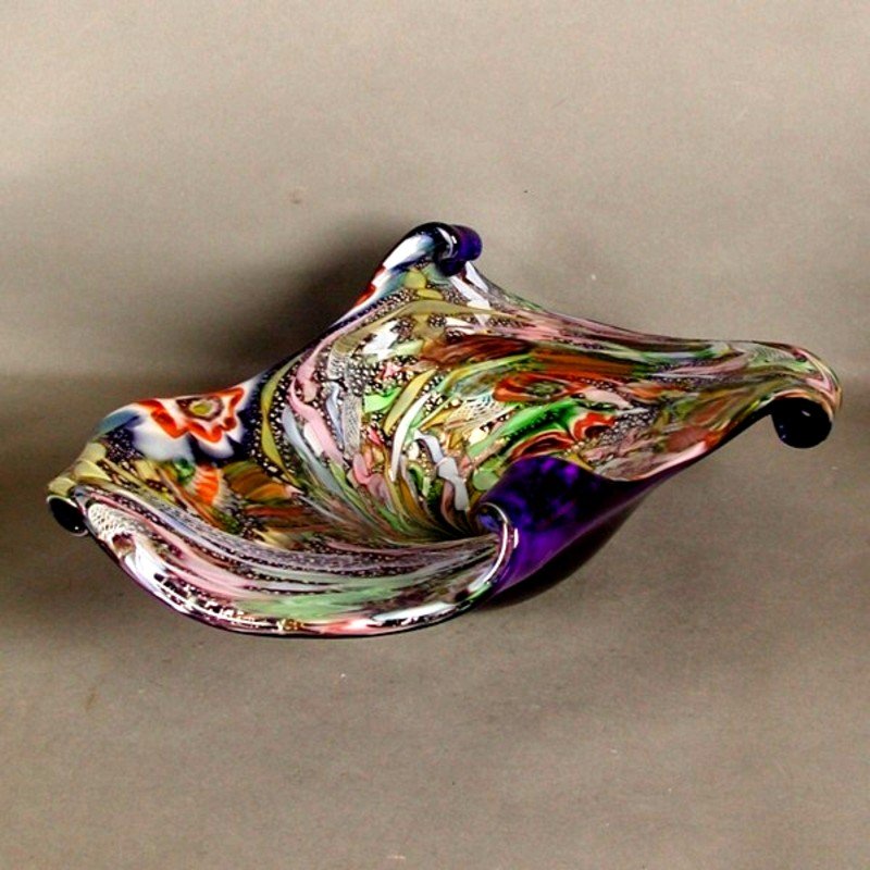 Large Murano Glass Bowl by Dino Martens for Fratelli Toso, 1950s for