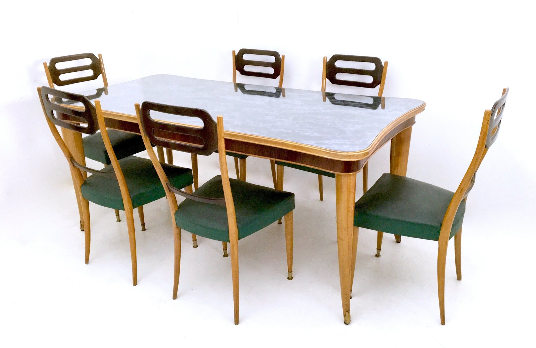 Italian Beech and Maple Dining Table 1950s for sale at Pamono