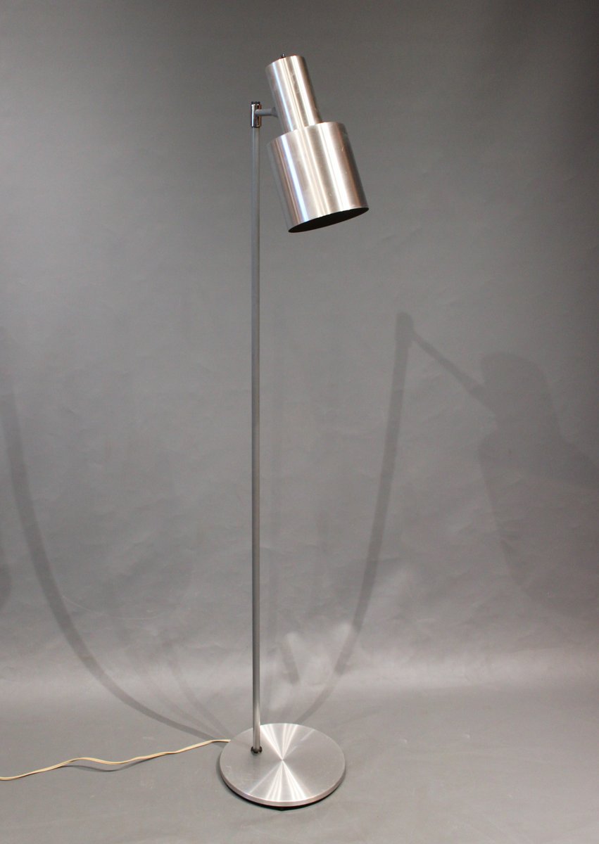 Large Mid Century Studio Model Stainless Steel Floor Lamp By Jo Large Mid Century Studio Model Stainless Steel Floor Lamp By Jo Hammerborg