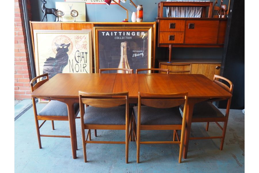 Mid Century Dining Table Six Chairs From Mcintosh En Vente Sur Pamono Mid Century Dining Table Six Chairs From Mcintosh