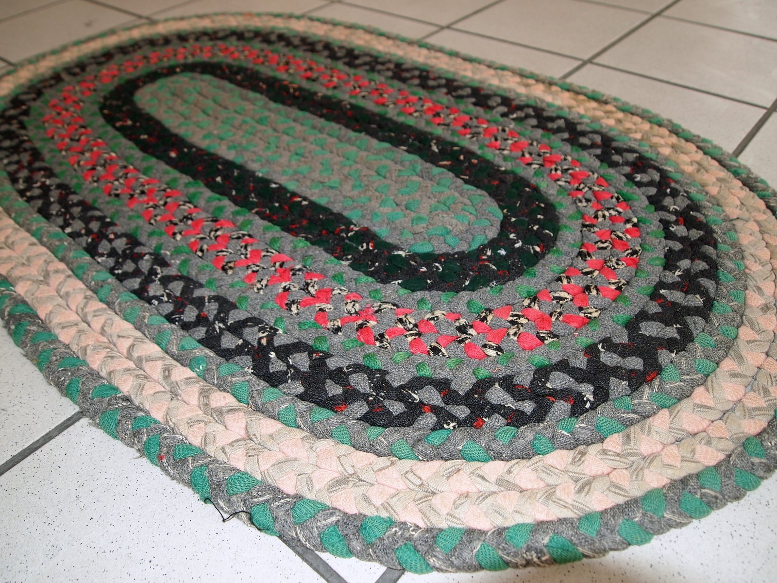 Vintage Handmade American Braided Rug, 1920s for sale at Pamono