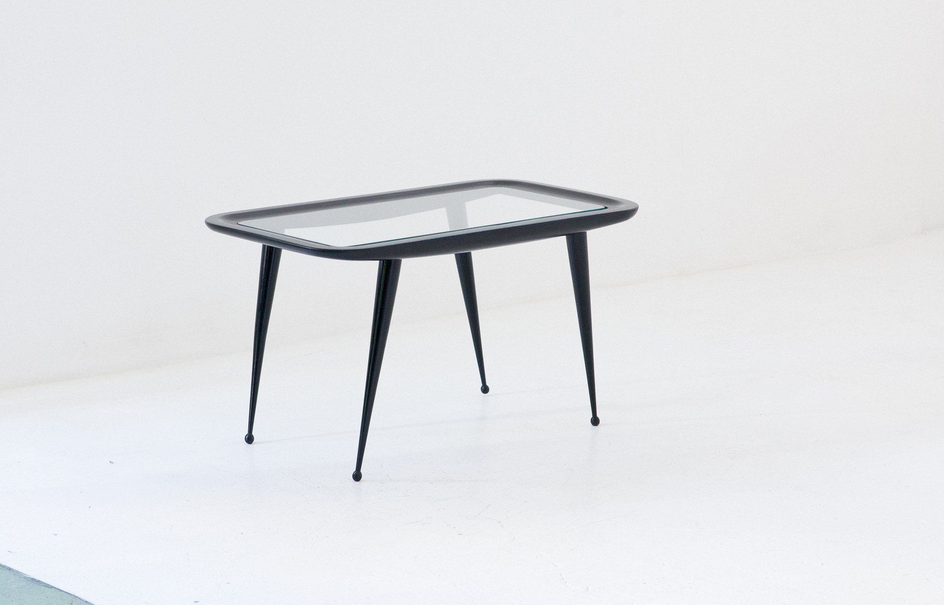 Lacquered Wood Coffee Table With Glass Top 1950s For At Pamono Lacquered Wood Coffee Table With Glass Top 1950s 8 836 00
