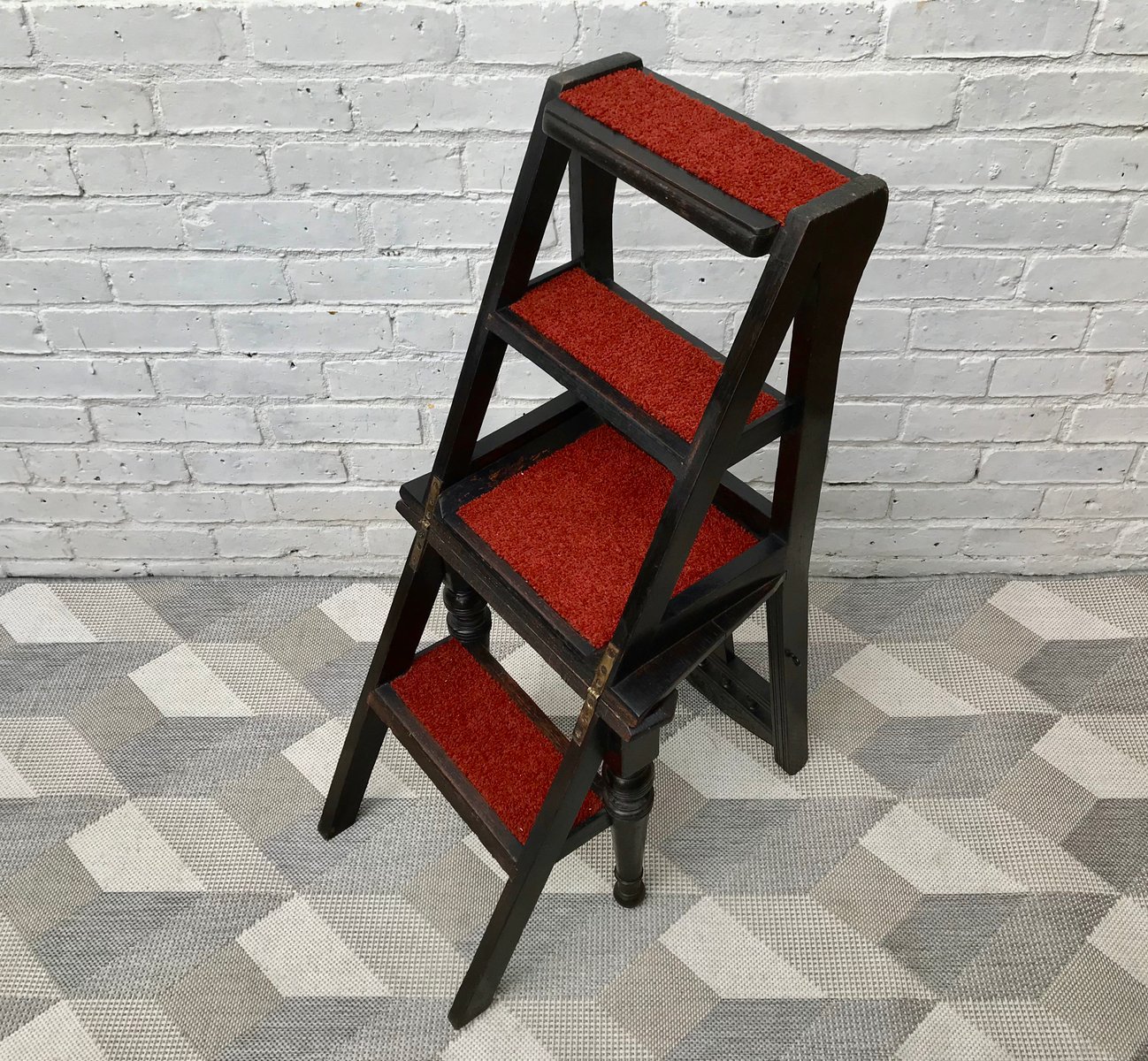 Antique Metamorphic Folding Library Ladder Chair For At Pamono Antique Metamorphic Folding Library Ladder Chair 10 742 00 Per Piece