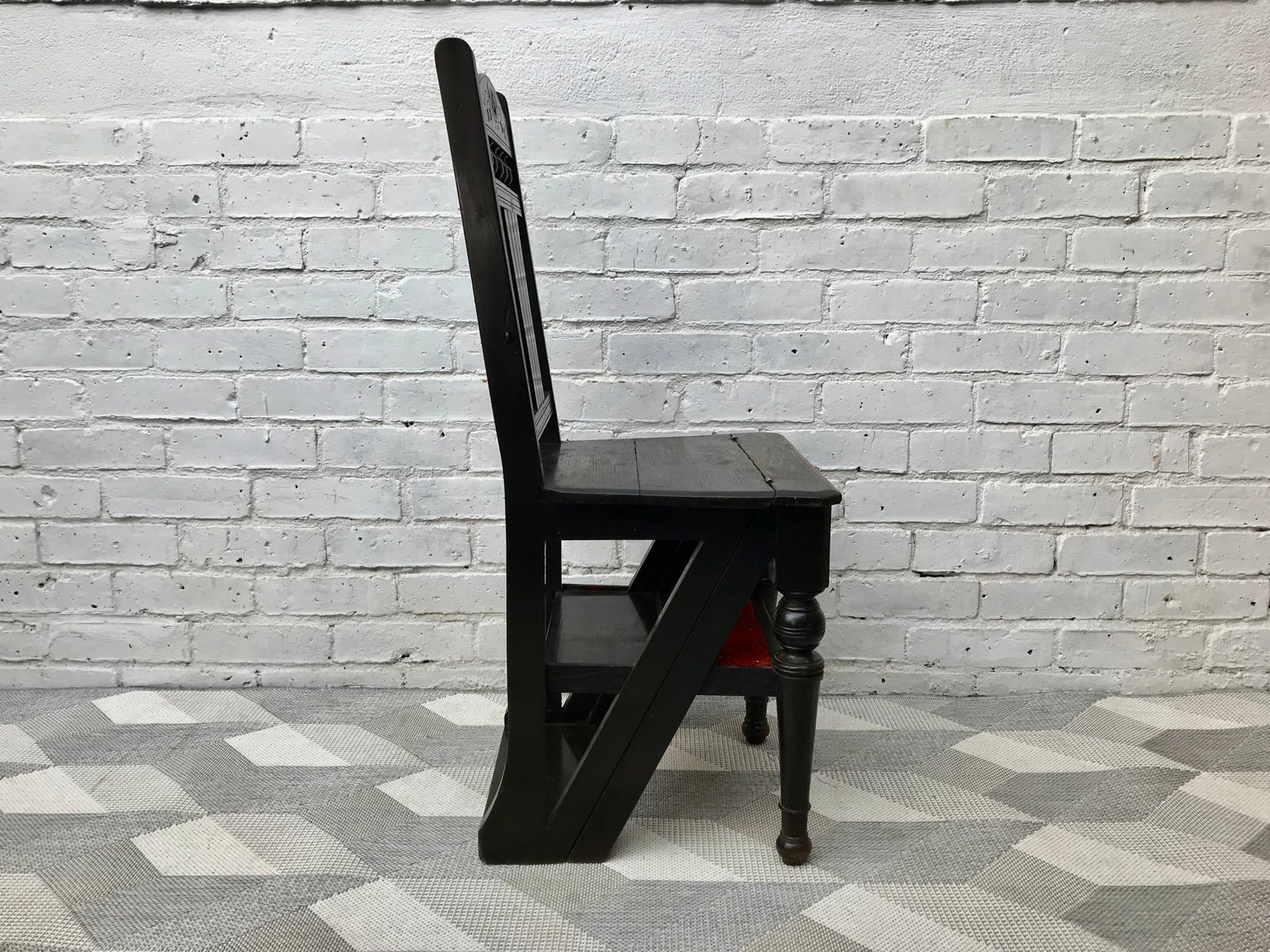 Antique Metamorphic Folding Library Ladder Chair For At Pamono Antique Metamorphic Folding Library Ladder Chair