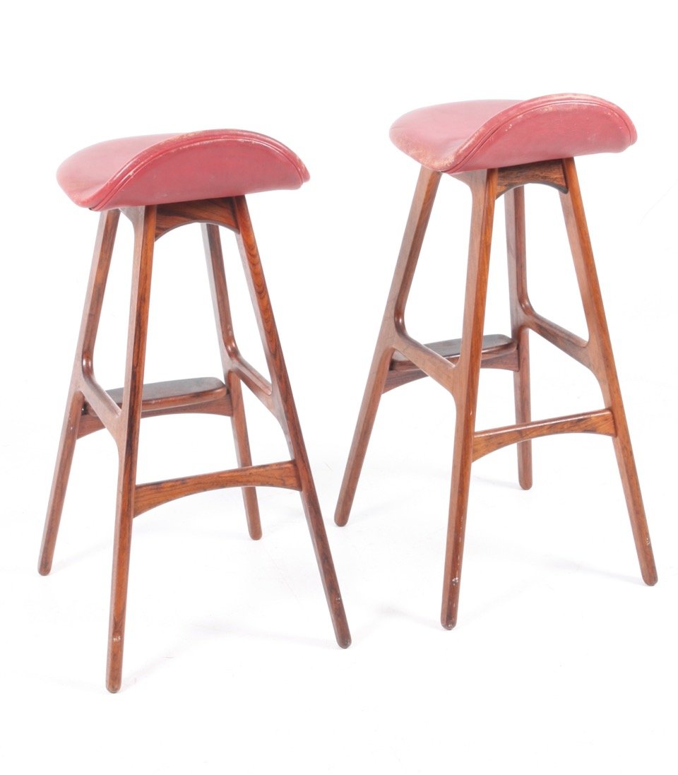 Vintage rosewood barstools by erik buch for odense møbelfabrik ... Bolighuse odense