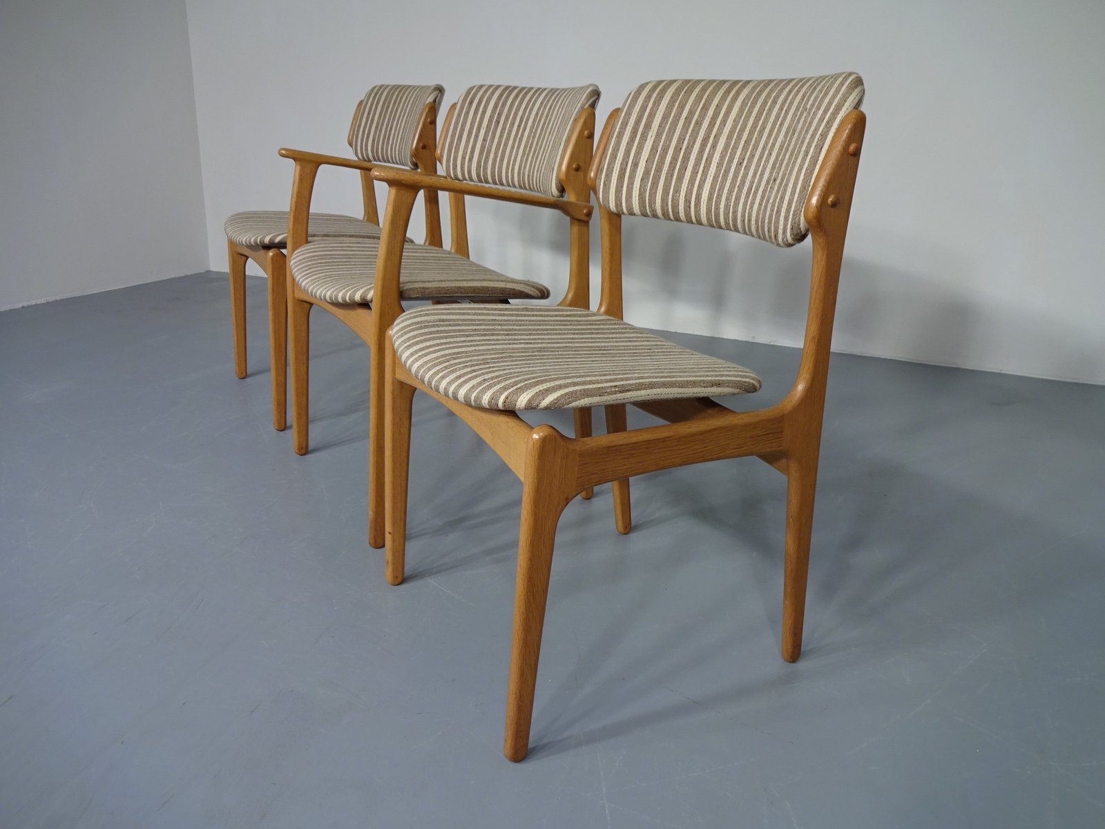 Danish Oak Armchair & 2 Dining Chairs by Erik Buch for OD M¸bler
