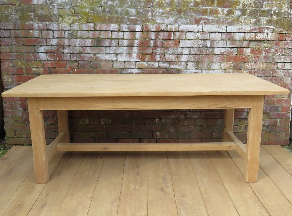 Vintage Bleached Oak Refectory Dining Table For At Pamono