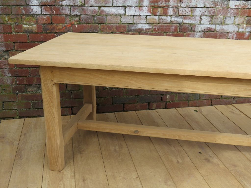 Vintage Bleached Oak Refectory Dining Table For At Pamono Vintage Bleached Oak Refectory Dining Table
