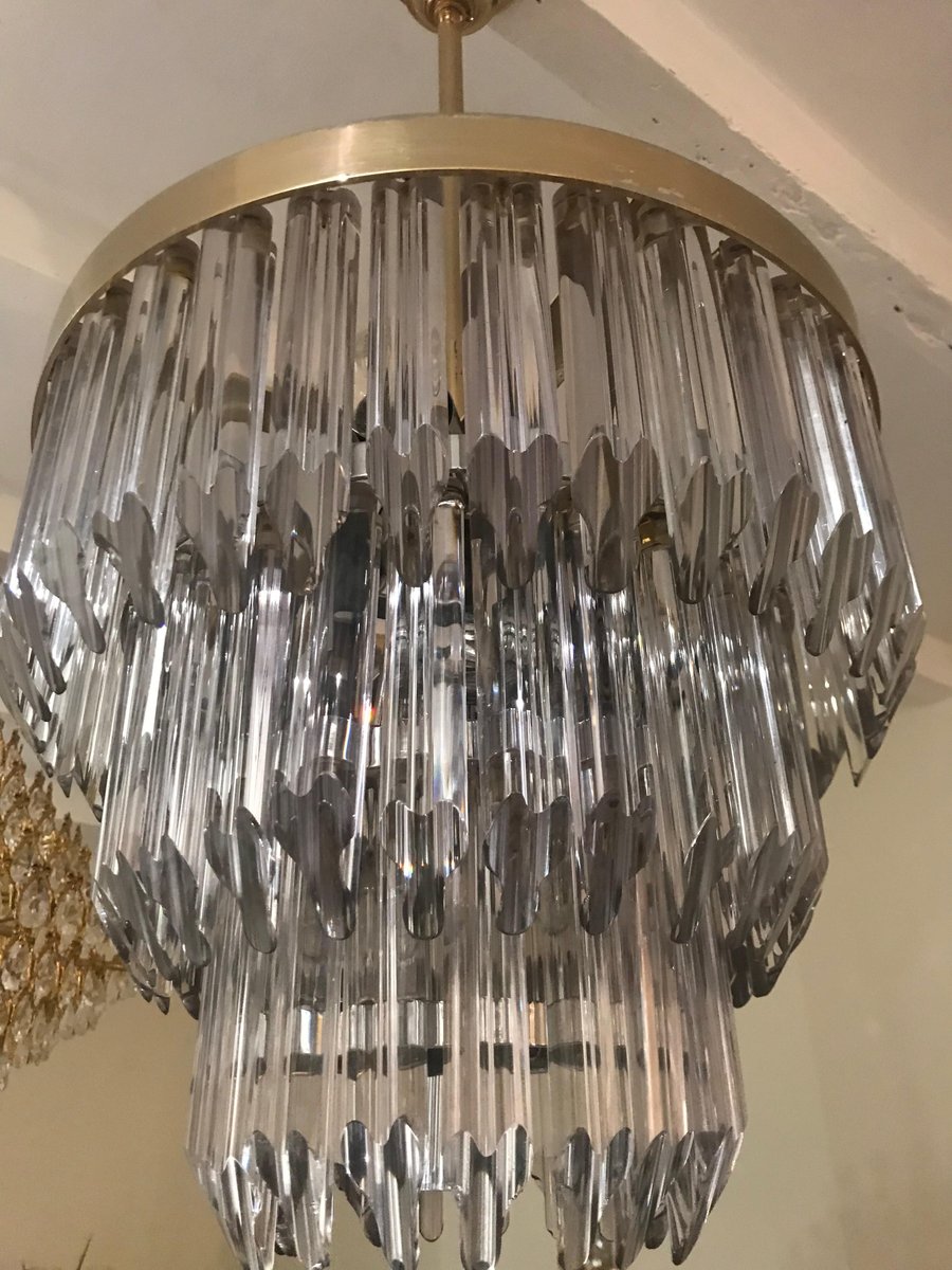 Vintage Murano Crystal Chandelier From Camer Glass 1960s For Vintage Murano Crystal Chandelier From Camer Glass 1960s For At Pamono