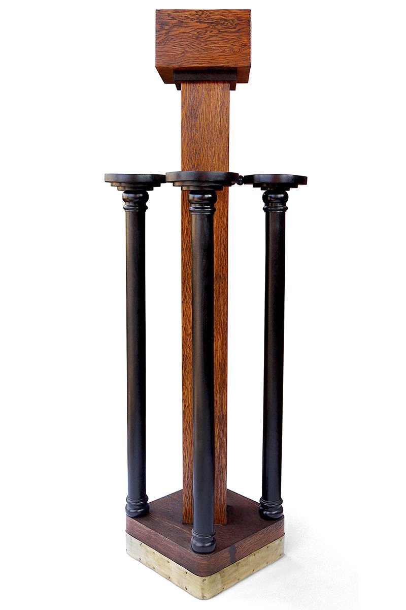 Antique Wooden Pedestal, 1910s for sale at Pamono