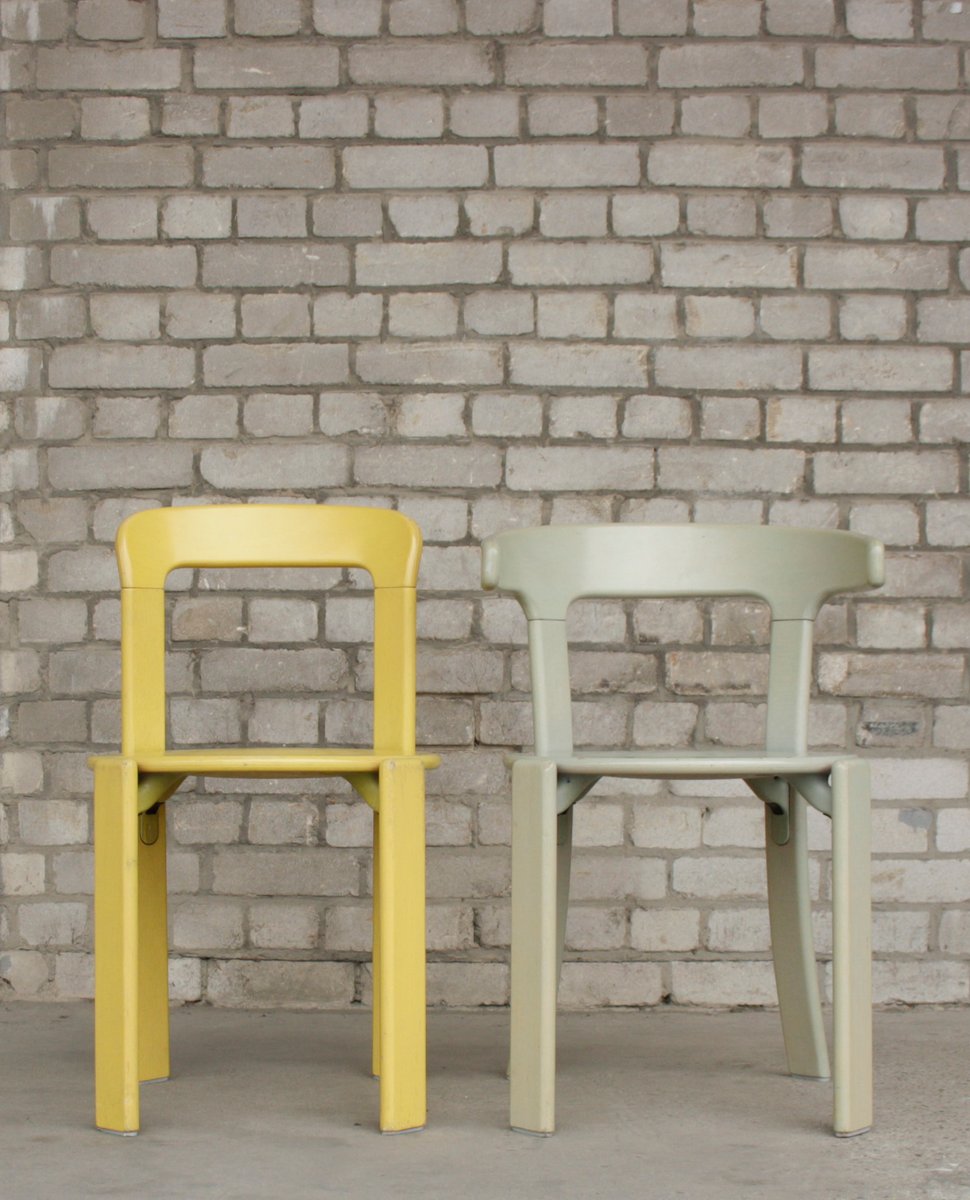 Vintage Stackable Yellow & Grey Chairs by Bruno Rey for Kusch & Co ... Vintage Stackable Yellow & Grey Chairs by Bruno Rey for Kusch & Co ...