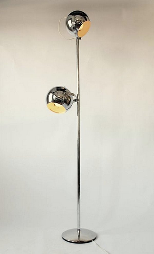 Chromed Eyeball Floor Lamp from Reggiani, 1960s for sale at Pamono Chromed Eyeball Floor Lamp from Reggiani, 1960s for sale at Pamono