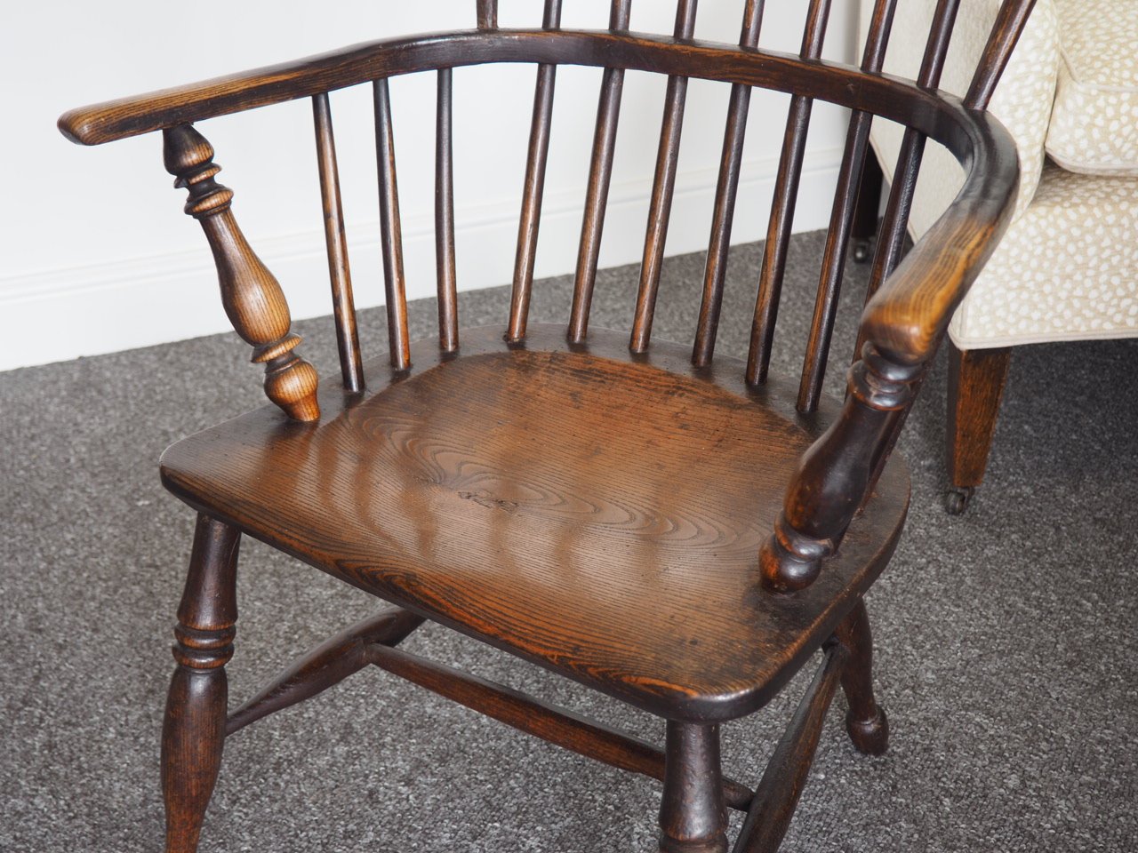 Georgian Elm Hoop Back Windsor Chair 1830s For At Pamono Georgian Elm Hoop Back Windsor Chair 1830s 10 670 00