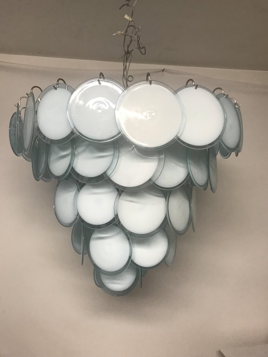 Mid Century Chandelier With Murano Discs By Gino Vistosi For At Mid Century Chandelier With Murano Discs By Gino Vistosi