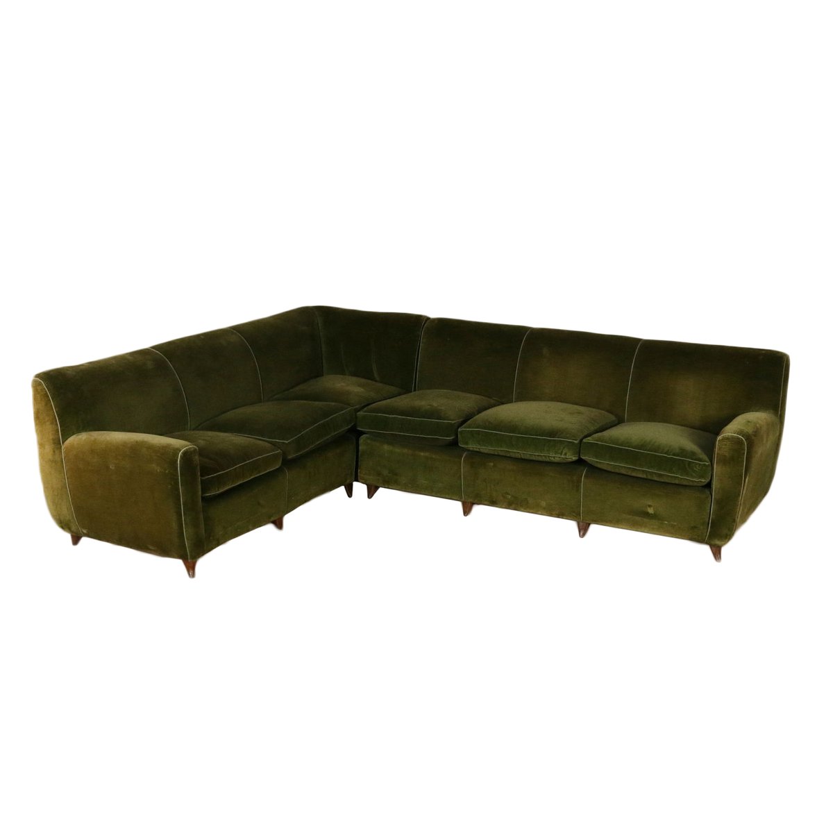 Vintage Italian Corner Sofa With Feather Cushions For At Pamono Vintage Italian Corner Sofa With Feather Cushions