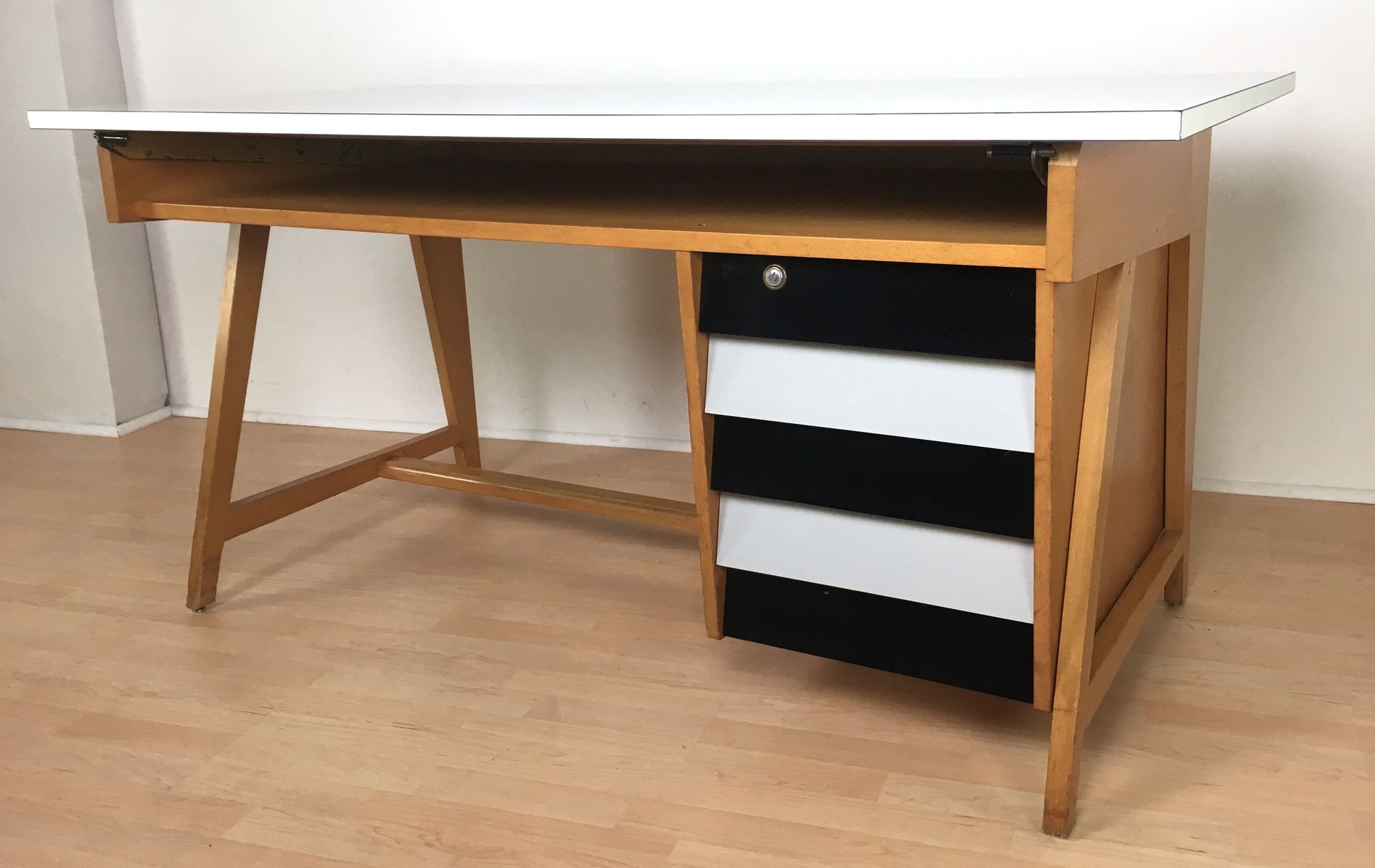 Mid Century German Desk From Leuwico 1960s For At Pamono Mid Century German Desk From Leuwico 1960s