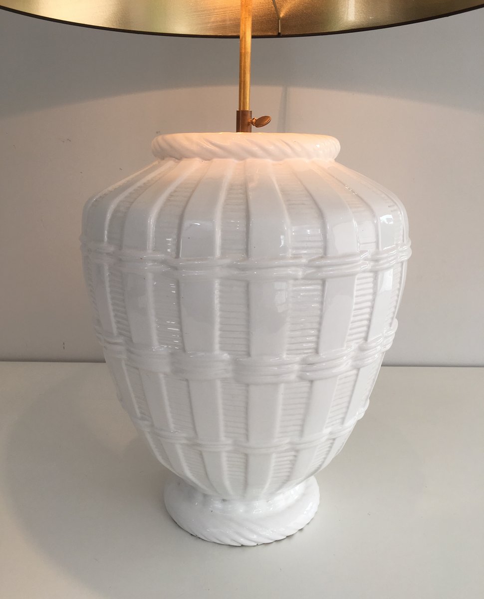 Vintage White Ceramic Table Lamp For At Pamono Vintage White Ceramic Table Lamp 3 Previous