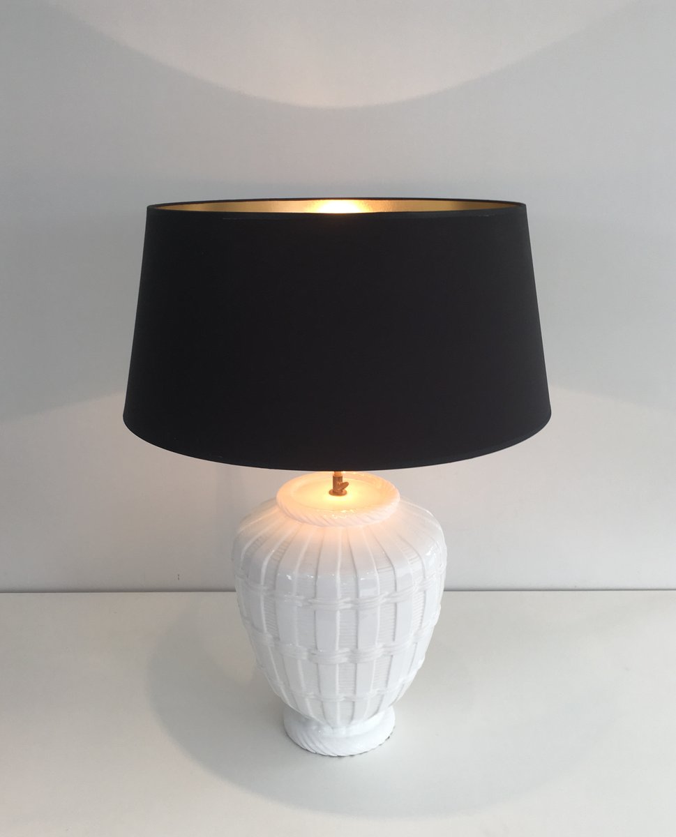 Vintage White Ceramic Table Lamp For At Pamono