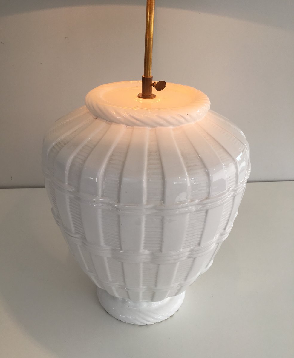Vintage White Ceramic Table Lamp For At Pamono