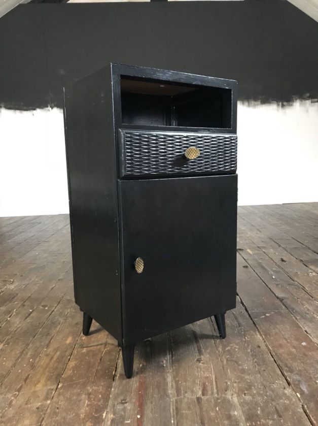 Mid Century Black Bedside Cabinet For At Pamono Mid Century Black Bedside Cabinet