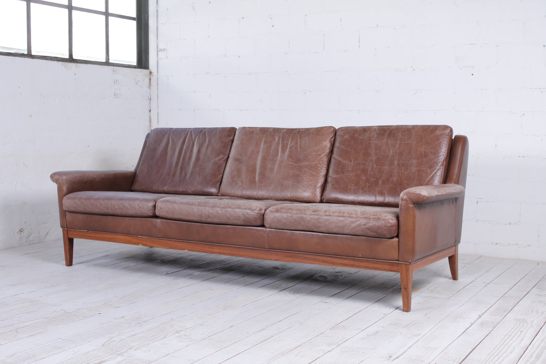 Mid Century Scandinavian Leather Sofa 1960s For At Pamono Mid Century Scandinavian Leather Sofa 1960s