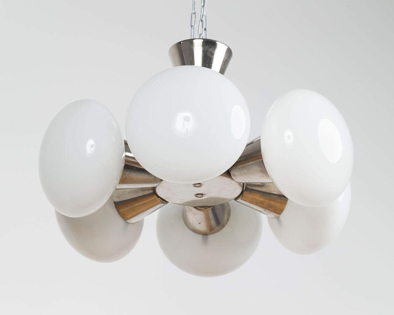 Opaque White Glass Chandelier 1960s For At Pamono Opaque White Glass Chandelier 1960s