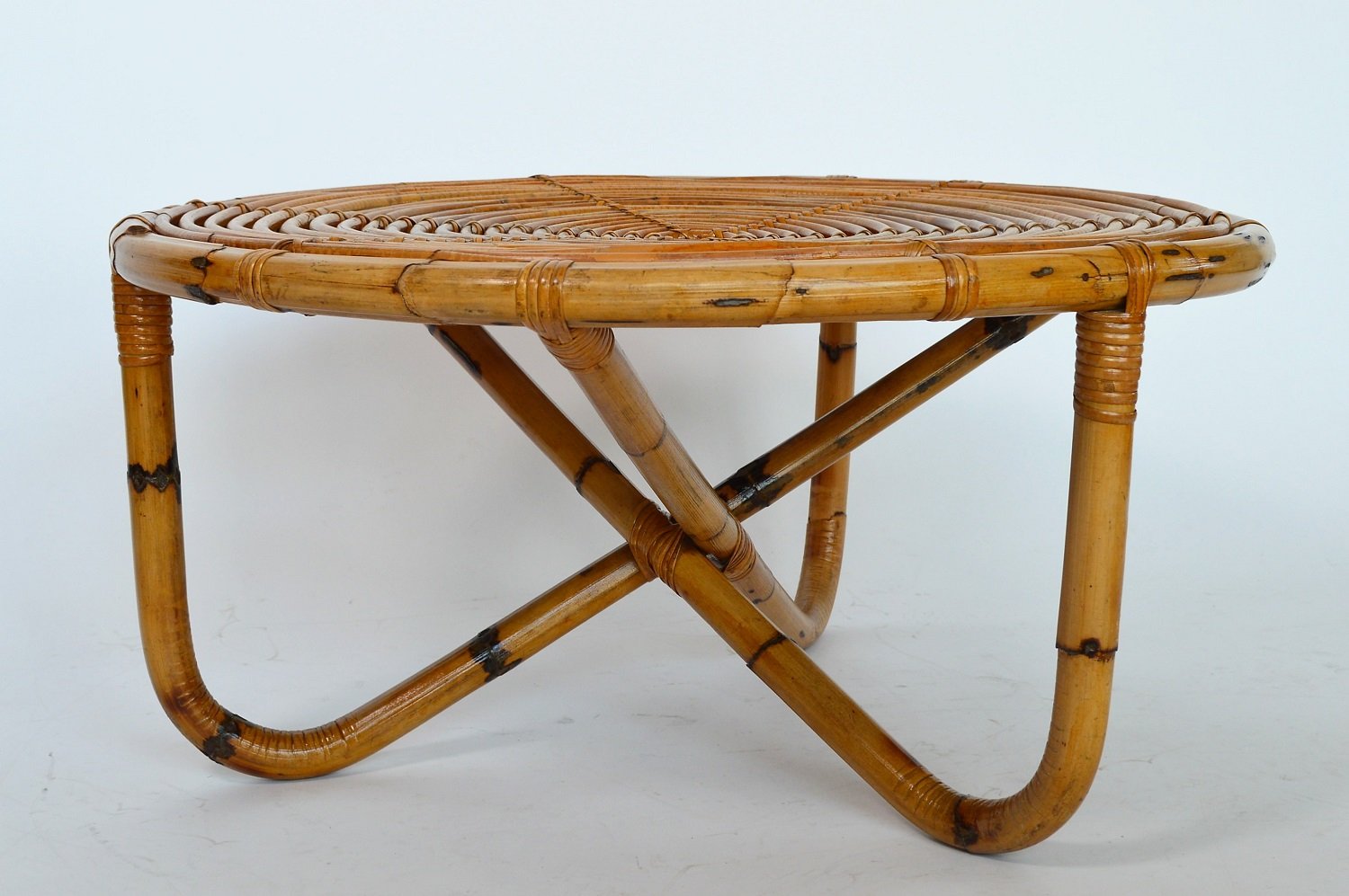 Bamboo Coffee Table or Terrace Table, 1980s for sale at Pamono