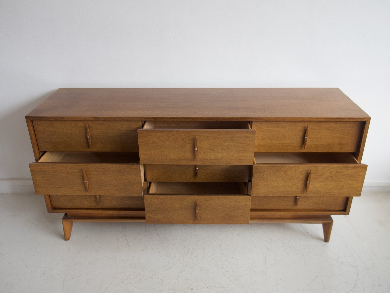 Sideboard With 9 Drawers From American Of Martinsville 1950s For Sideboard With 9 Drawers From American Of Martinsville 1950s