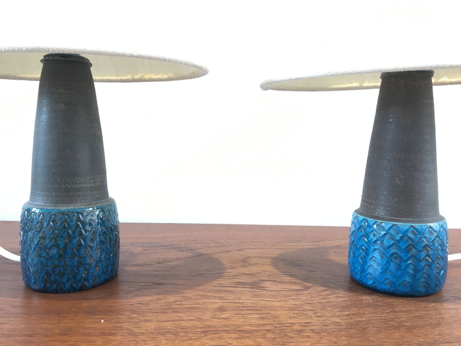 Small Table Lamps In Turquoise By Nils Kähler For Hak 1960s Set Of Small Table Lamps In Turquoise By Nils Kähler For Hak 1960s Set Of 2
