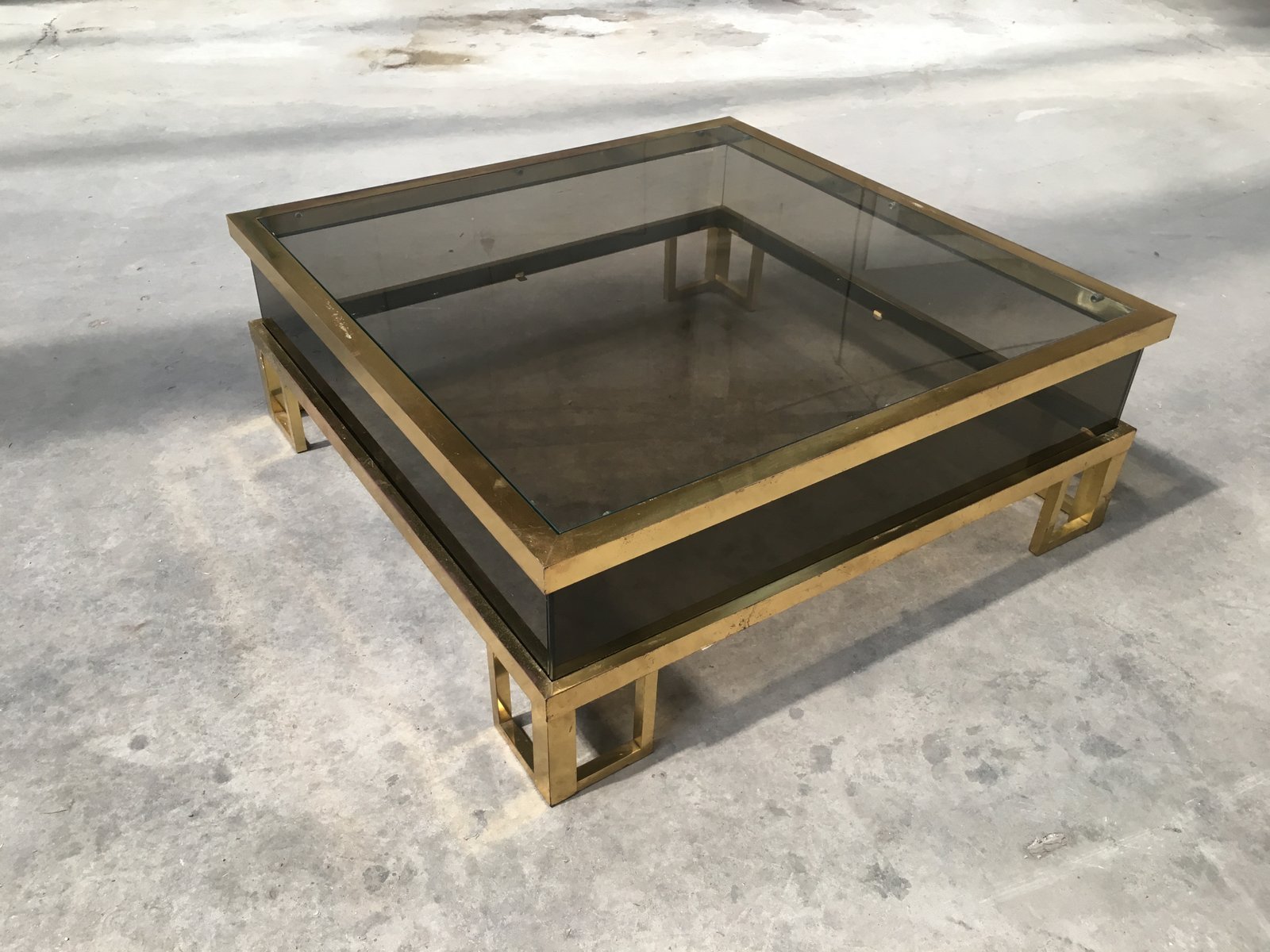 Vintage French Brass Coffee Table With Sliding Glass Top 12 Vintage French Brass Coffee Table With Sliding Glass Top 12
