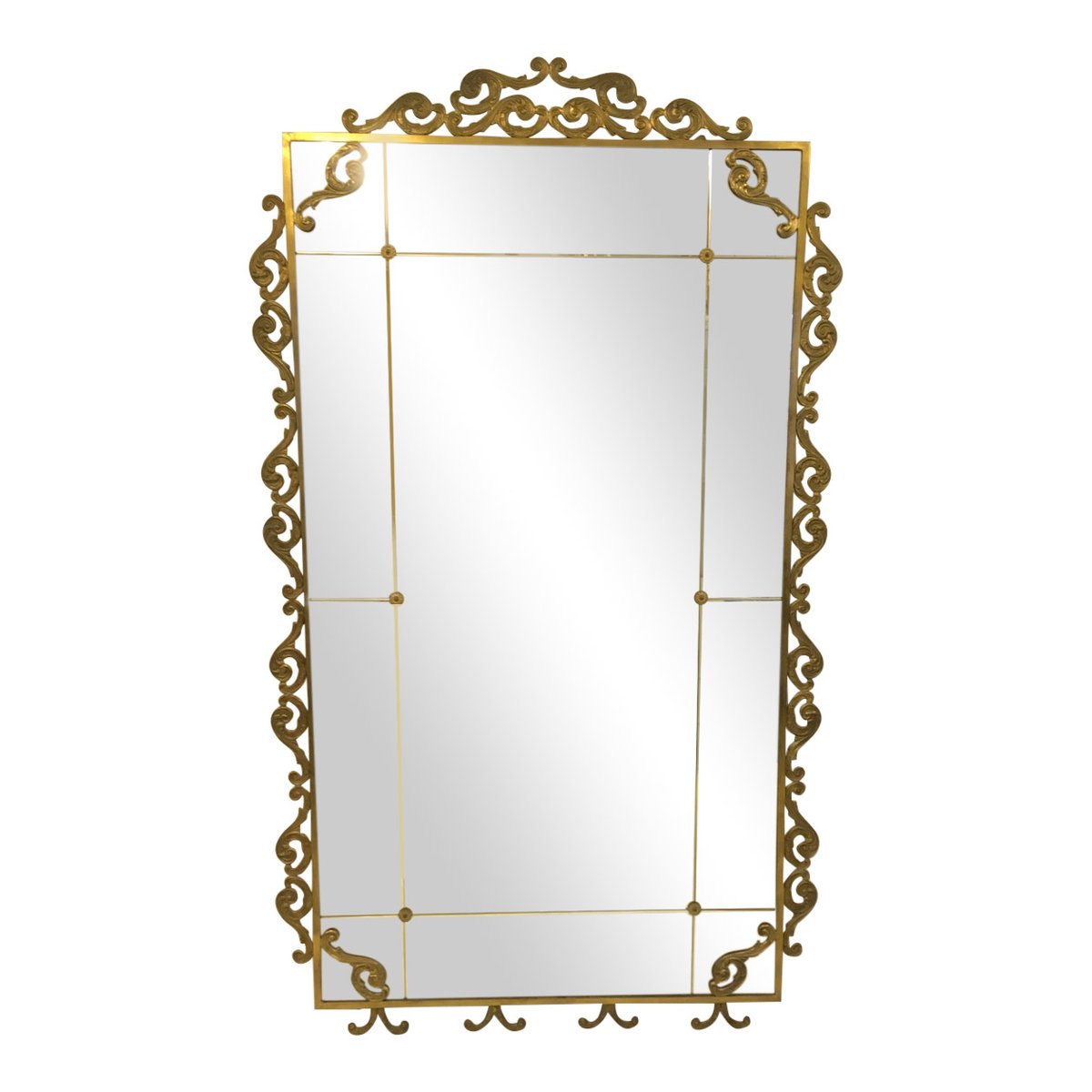 Large Vintage Italian Brass Floor Standing Mirror For At Pamono Large Vintage Italian Brass Floor Standing Mirror