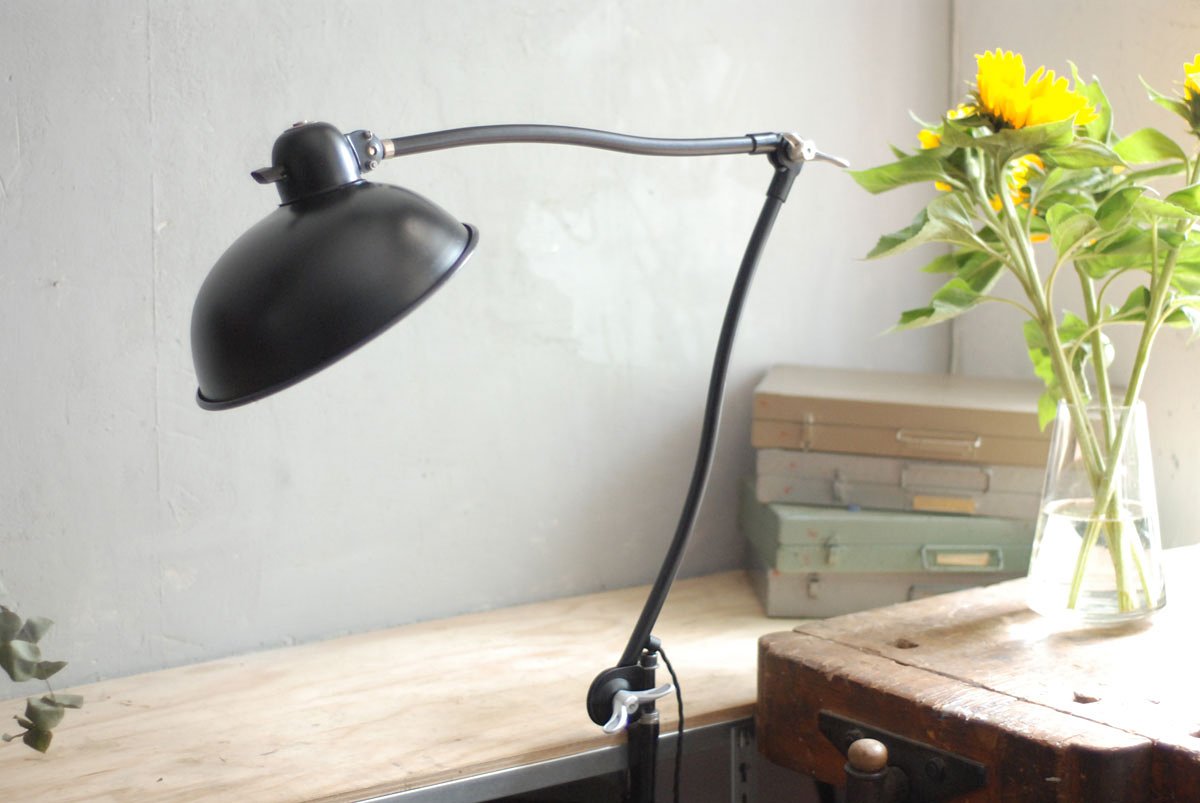 Articulated Desk Lamp With Clamp Base By Christian Dell For Helo