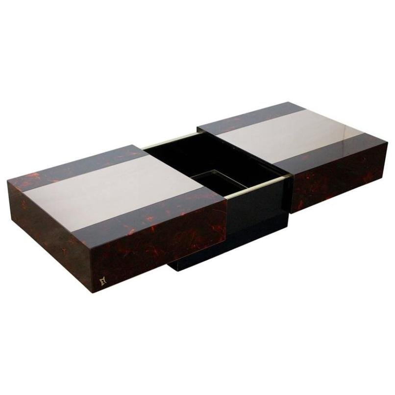 Vintage Sliding Coffee Table With Liquor Storage By Mahey Maville Vintage Sliding Coffee Table With Liquor Storage By Mahey Maville