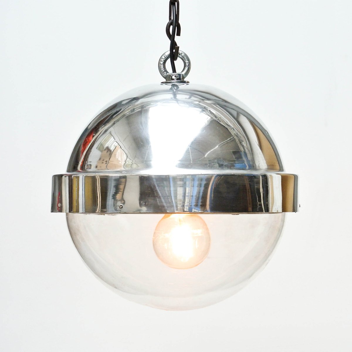 Vintage Spherical Aluminum Pendant Lamp 1950s For At Pamono Vintage Spherical Aluminum Pendant Lamp 1950s 5 507 00 Per Piece