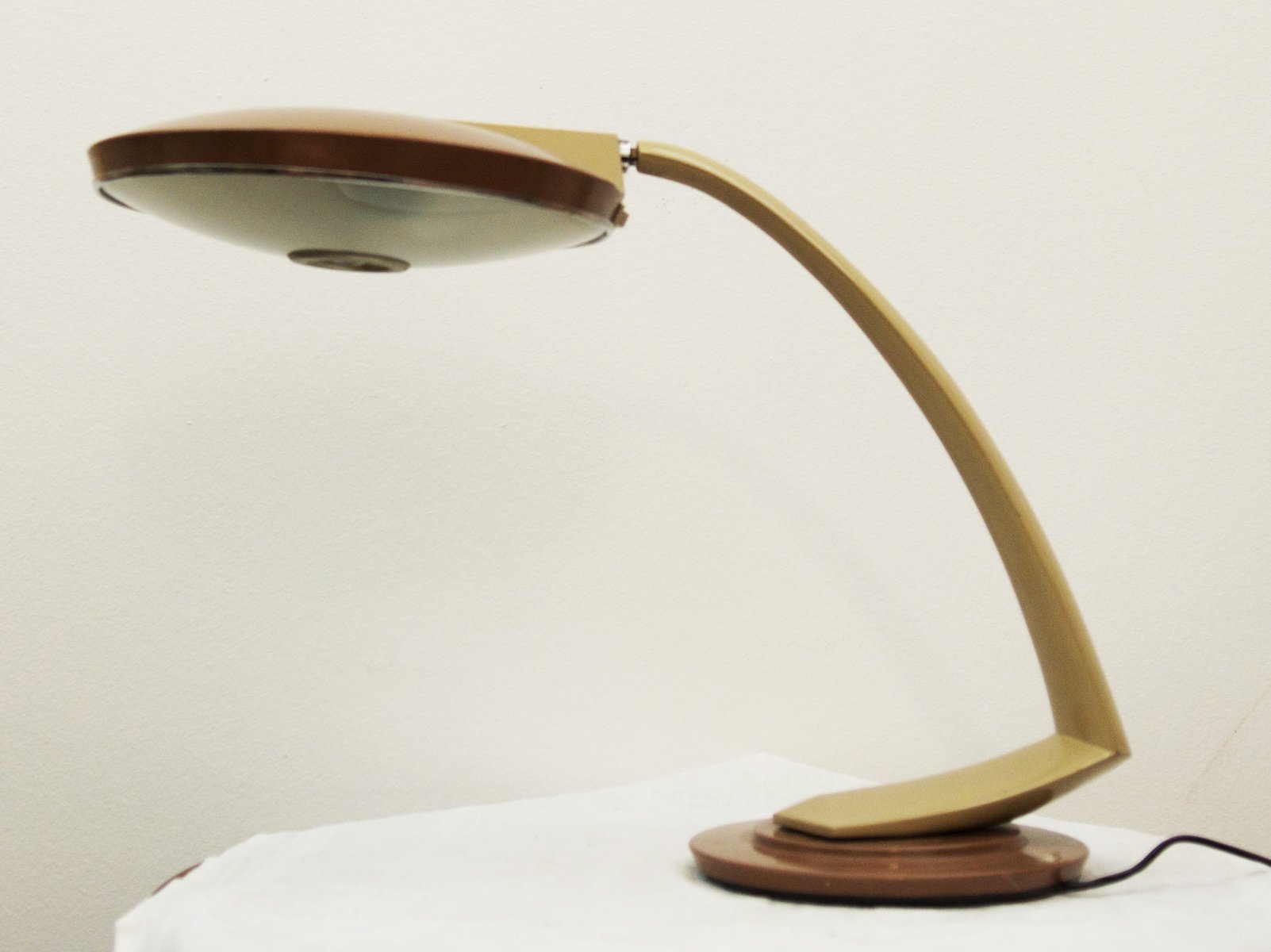Spanish Steel And Glass Desk Lamp For Fase 1960s At Pamono Spanish Steel And Glass Desk Lamp For Fase 1960s